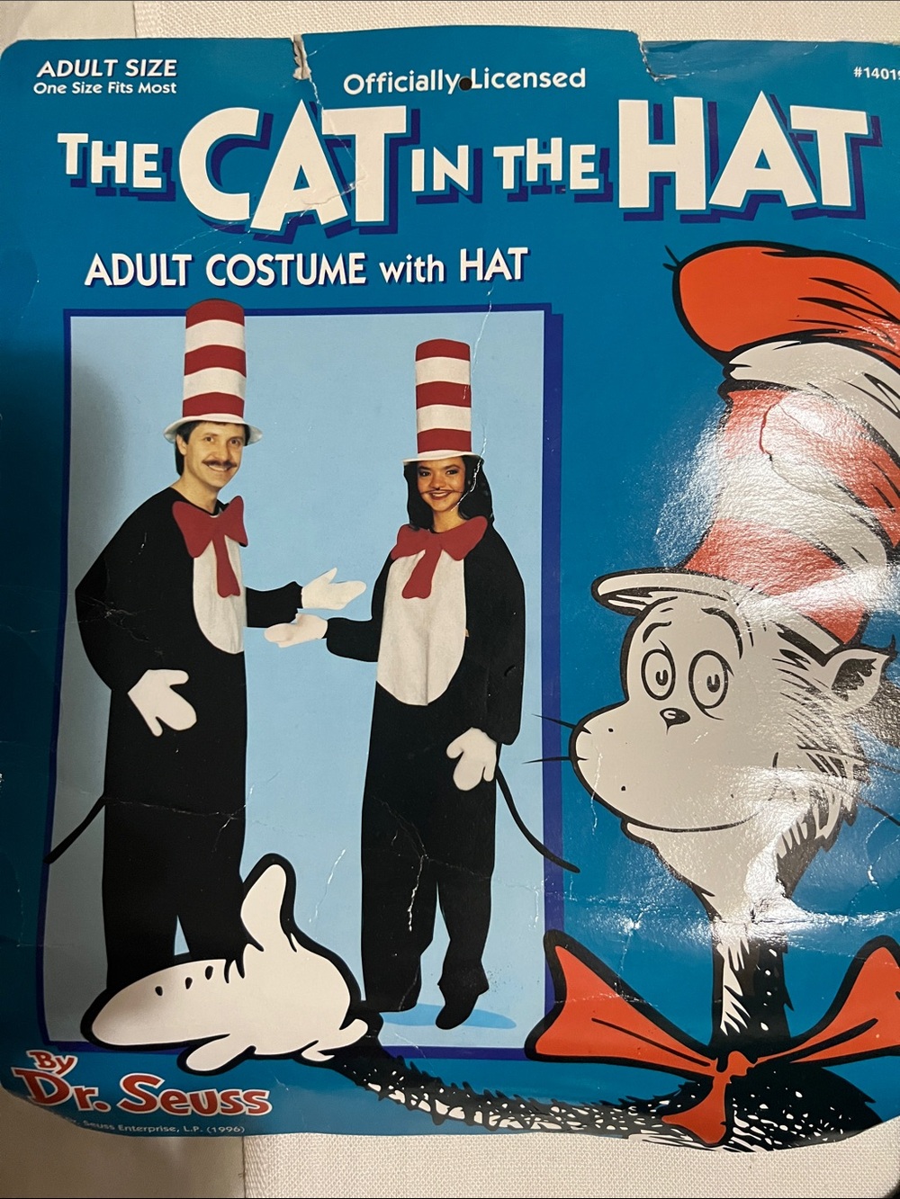 Dr. Seuss The Cat in the Hat Adult Costume in Black, White & Red